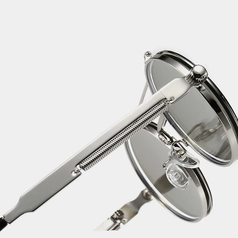 Классические винтажные круглые солнцезащитные очки в стиле стимпанк для мужчин