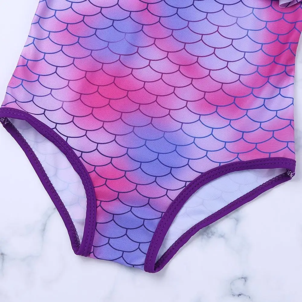 Детский купальный костюм Русалочки цельный с принтом для девочек