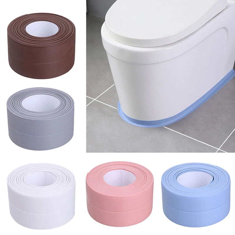 

1Pc Kitchen Bathroom Tape Sealing Strips Toilet Corner Waterproof Sealing Strip PVC Self Adhesive for Bathroom Kitchen