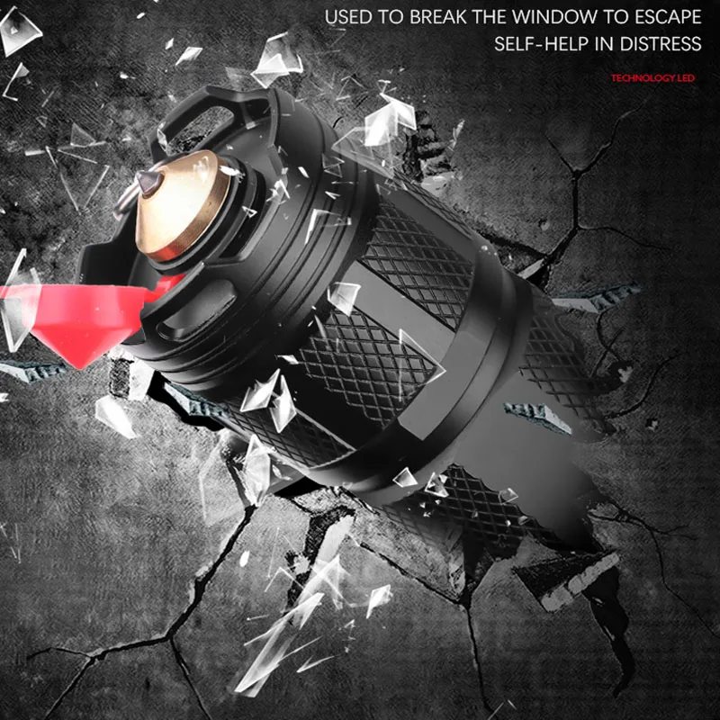 Самый мощный светодиодный фонарик XHP90 с двойным объективом масштабируемый