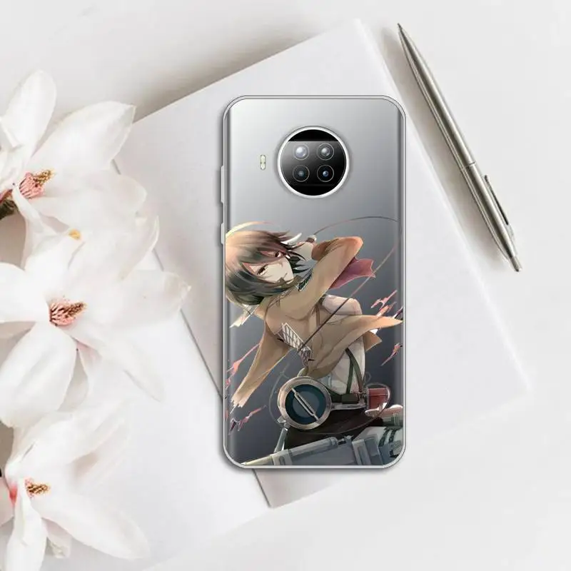 

Anime attack on Titan Phone Case Transparent for Xiaomi mi Redmi note 10 t 8 9 pro lite 11 Samsung S 8 9 10 20 plus ultra