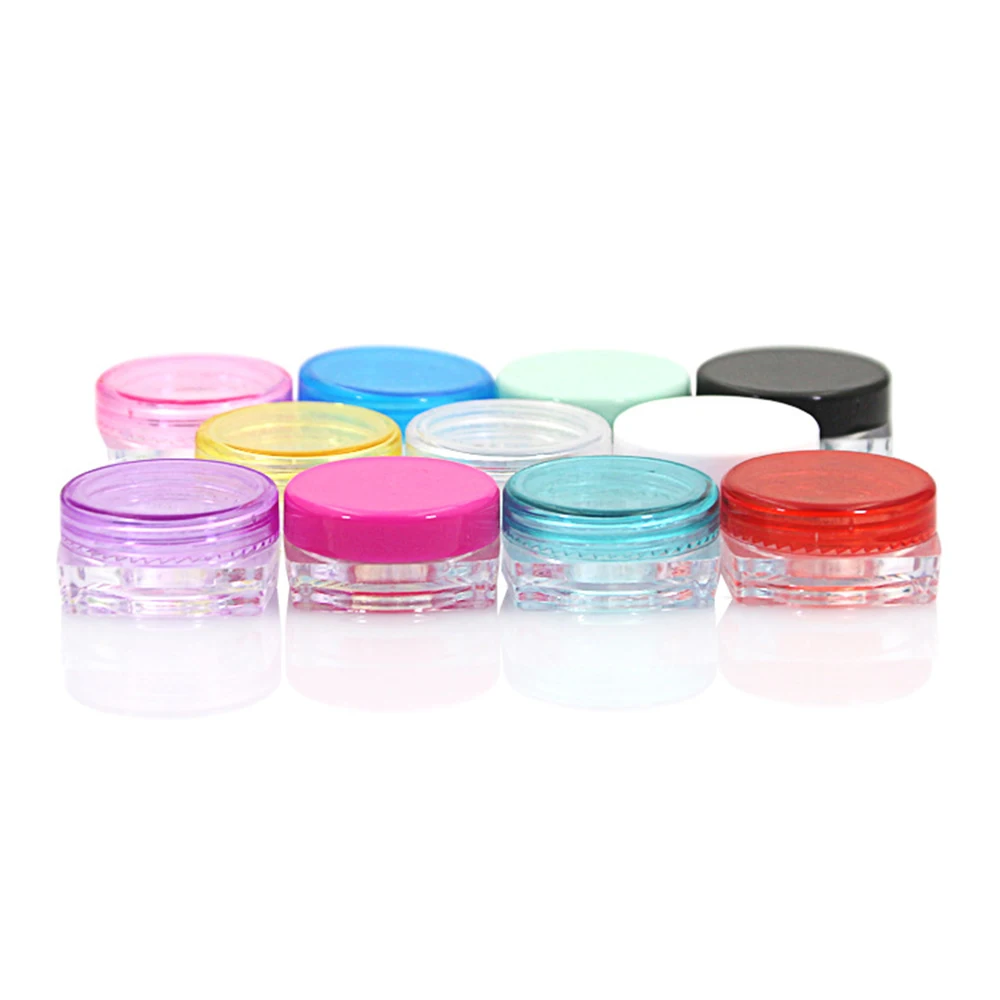 

30pcs Cosmetic Container Plastic Square Foundation Cream Box Makeup Container Lotion Bottle Vials Face Cream Sample Gel Boxes