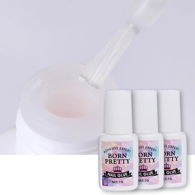 BORN PRETTY 1 бутылка клей для ногтей для клейкого украшения ногтей 7 г Быстросохнущий для DIY горный хрусталь маникюр лак для ногтей