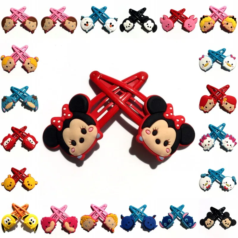 Mixed all Tsum Смешанные 50 пар с Микки Маусом Минни волос заколки для волос аксессуары для детей Детская одежда для девочек Симпатичные шпильки детские заколки для волос заколка для волос - Цвет: Mixed all Tsum