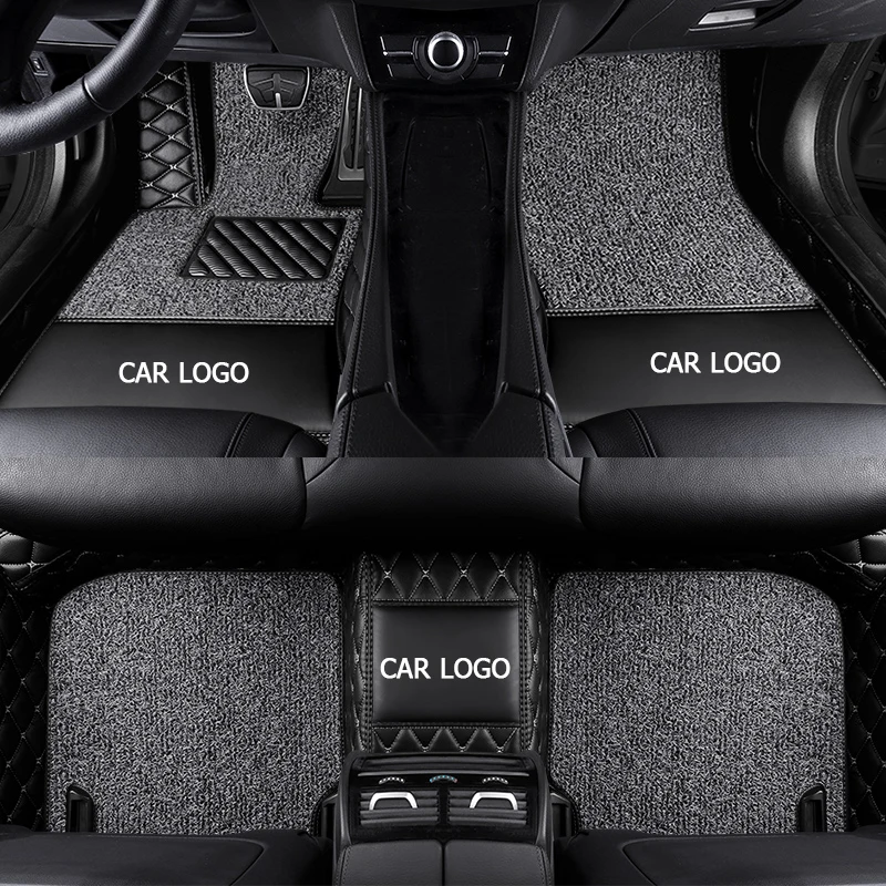 

Custom car floor mats for Skoda octavia fabia rapid superb kodiaq yeti Double foot mats car styling car accessories