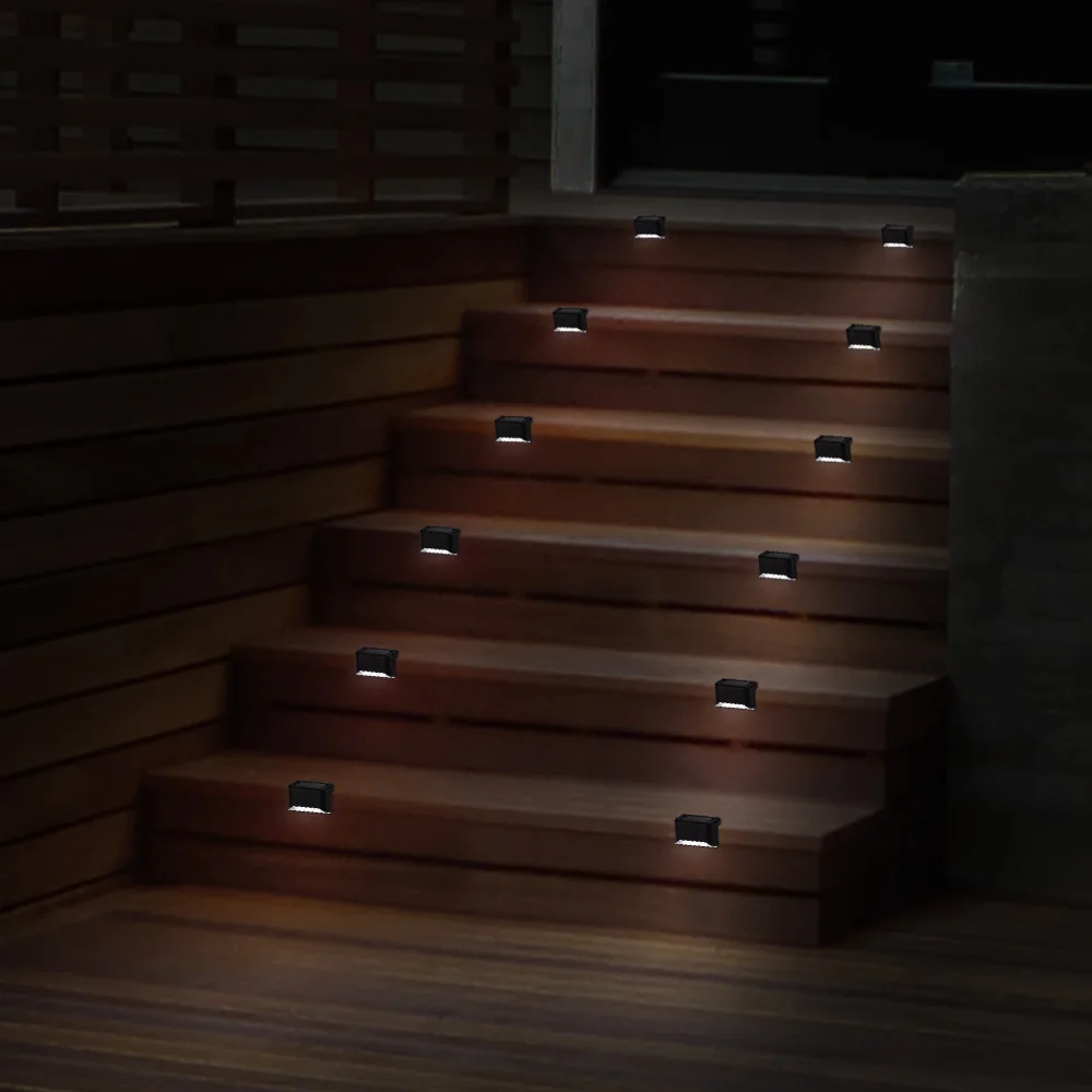 10 шт. водонепроницаемые светодиодные Настенные светильники на солнечной