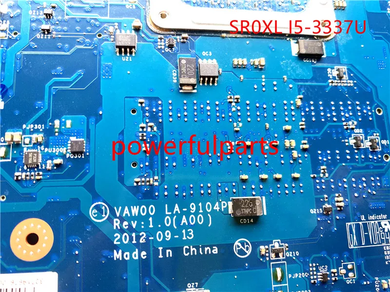 100% рабочая для Dell Inspiron 5521 3521 материнская плата с SR0XL I5-3337U 0760R1 CN-0760R1 760R1 VAW00 LA-9104P |