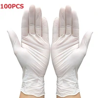 100503020pcs white latex gloves disposable bake non slip rubber latex gloves household cleaning disposable universal hot