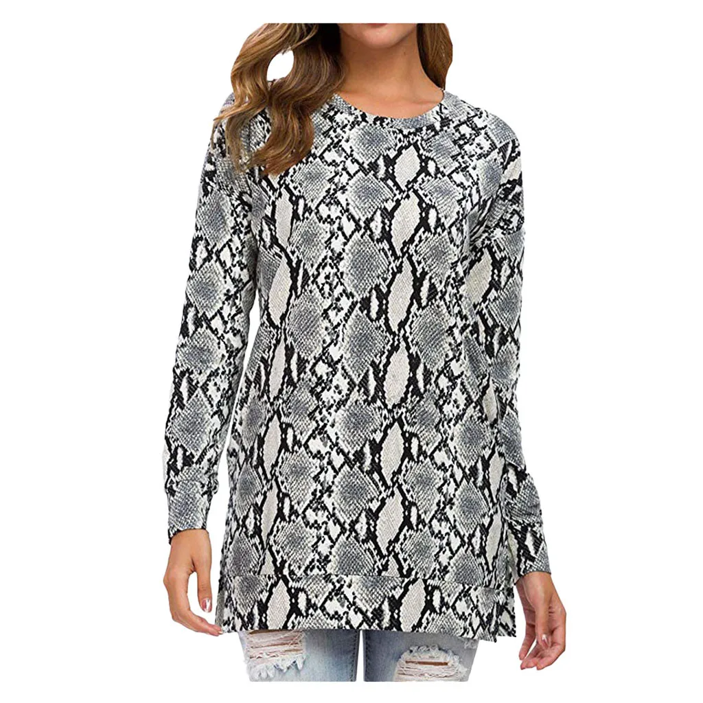 Футболка женская Базовая классическая с длинным рукавом Повседневная Свободная