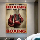 Картина художественные плакаты и принты года, на холсте, с изображением бокса, для занятий в спортзале, для домашнего декора