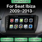 Автомагнитола 2DIN на Android 10,0, DSP, RDS, IPS, GPS-навигация, Wi-Fi, CarPlay, мультимедийный плеер для Seat Ibiza 6j 2009 2010-2013, без DVD