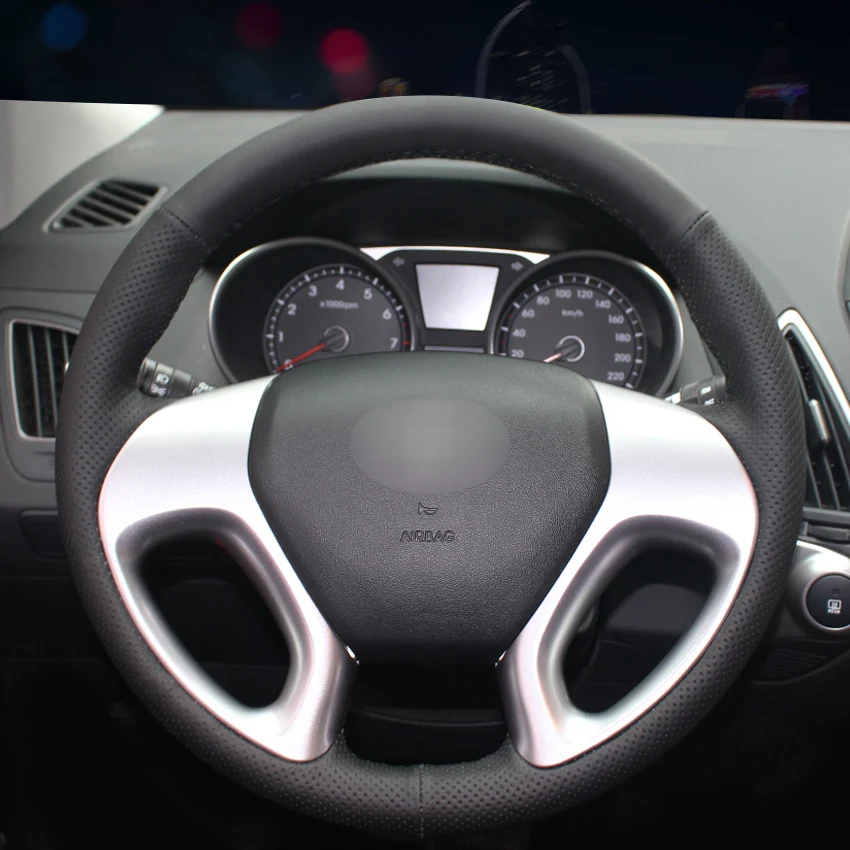 

Автомобильные аксессуары, черная оплетка на руль для Hyundai ix35, Tucson 2 2010, 2011, 2012, 2013, 2014, 2015