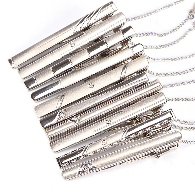 

1pcTie Silver Clip for Men MetalStainless Steel Bar Clasp Practical Necktie Accessories Fashion Mens Classic Tie Clips Clamp Pin