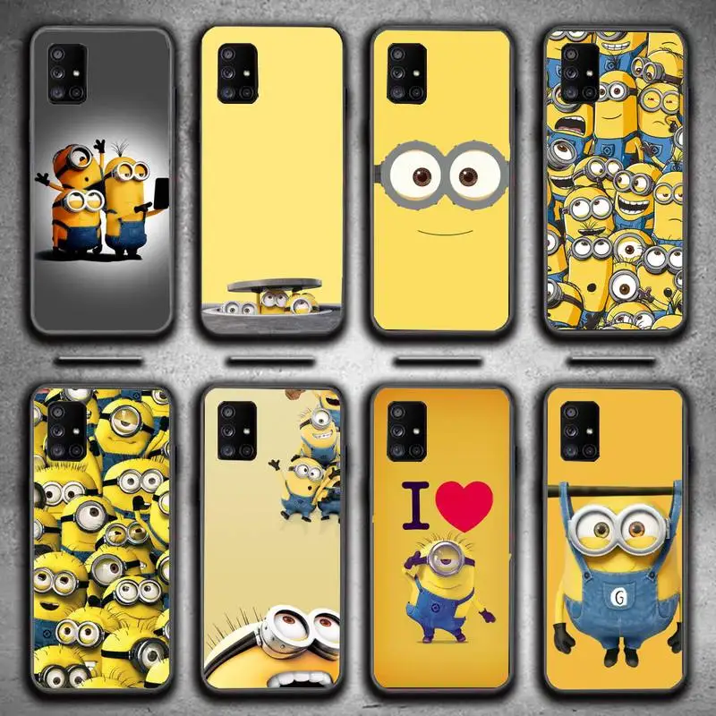

Cute Cartoon Miniones Phone Case for Samsung A71 A80 A91 A01 A02 A11 A12 A21S A31 A32 A20E M10 M11 M20 M30 M31 M31S M21 cover
