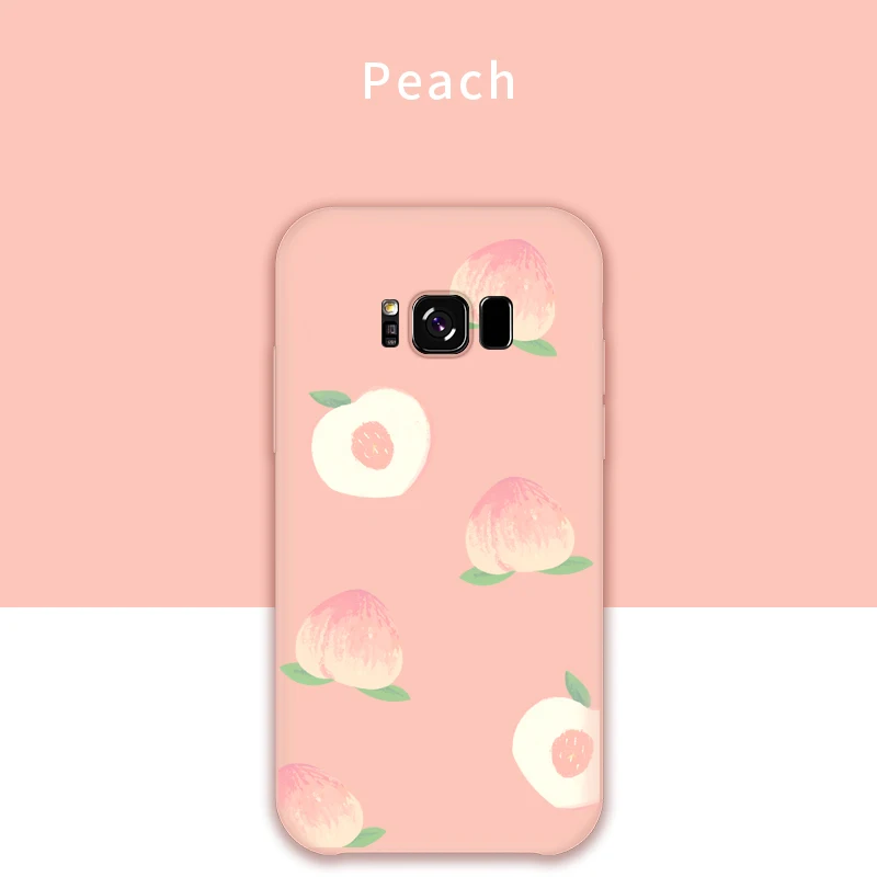 Peach Силиконовый чехол ASINA с милыми цветами для samsung Galaxy S8 S9 S10 Plus, чехол-бампер с фруктами для samsung Galaxy S10 S9 Plus, чехол - Цвет: Peach