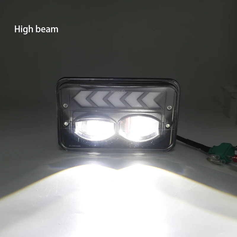 Черные светодиодсветодиодный лампы 4X6 для фар белые DRL янтарный сигнал поворота