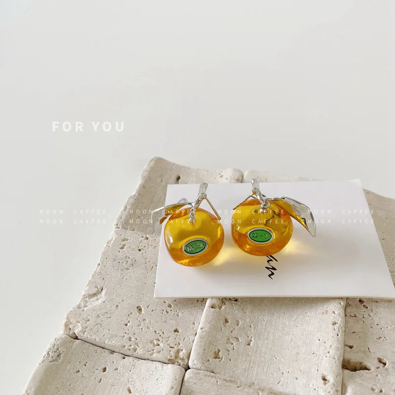 

2021 New Design Sense Fruit Letter Earrings Fashion Classic Earrings S925 Forest Sweet Personality Net Red Earrings Trend