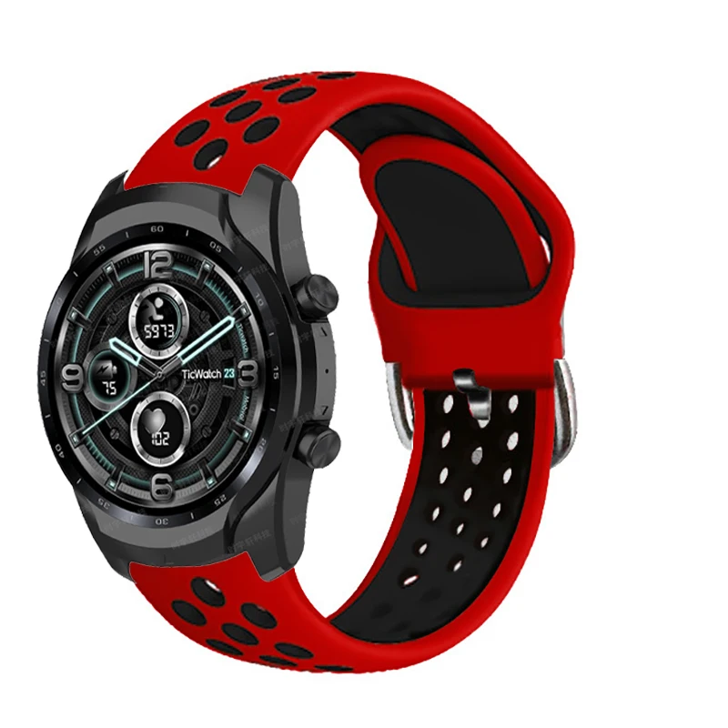 Ремешок силиконовый для TicWatch Pro 3/3 спортивный браслет смарт-часов с GPS 22 мм