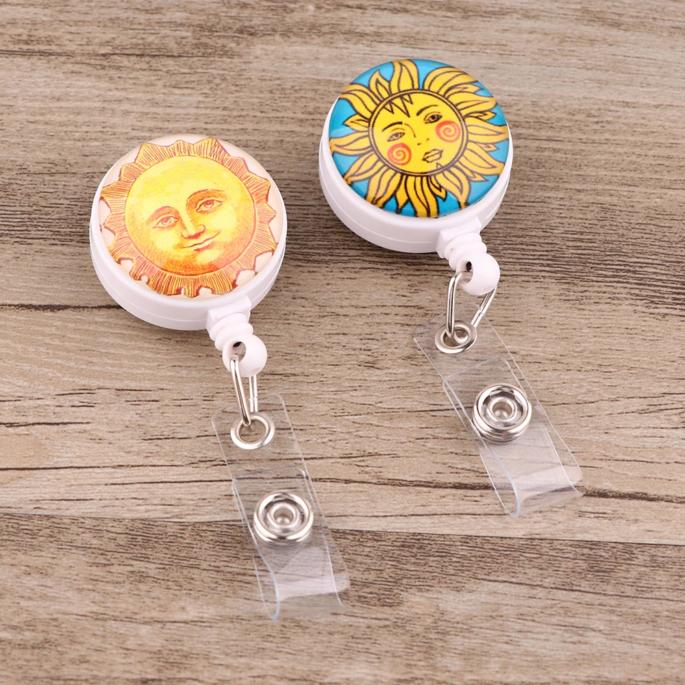 

CB731 Sun New Fashion Retractable Badge Reel Student Nurse Exhibition ID Name Card Badge Holder Office Supplies