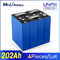 grade a 4pcs 2021 new 3 2v 200ah lifepo4 battery pack with lfp lithium solar 12v 24v 202ah cells solar energy storage