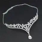 Сердце Хрустальный цветок лоб Tikka индийское украшение для волос Стразы Свадебный головной убор свадебная корона для волос аксессуары для волос