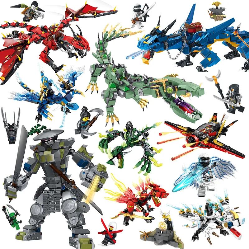 Серии ниндзя дракон человек роботы строительные блоки совместимые Ninjagoed друзья