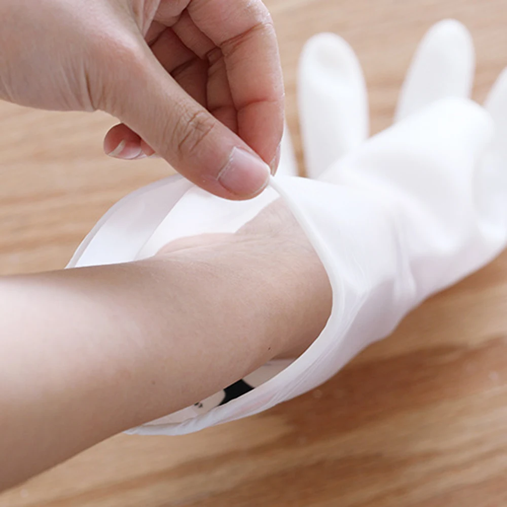 Кухонные перчатки для мытья посуды бытовые Нескользящие водонепроницаемые