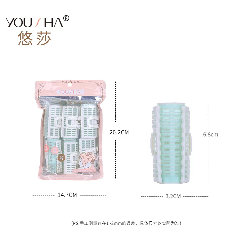 6 шт. пластиковые бигуди для завивки волос на липучке |