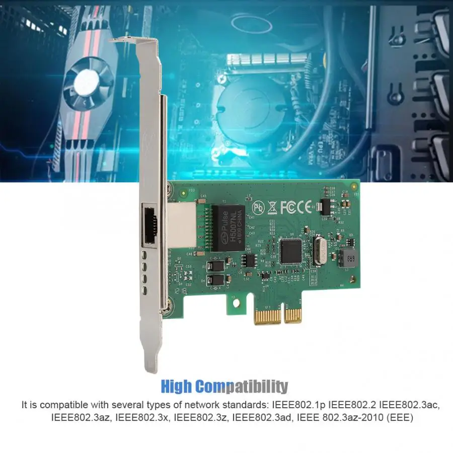 Сетевая карта pci для Intel 82574-S Gigabit PCI-E 1X интерфейсная маленькая плата компьютера