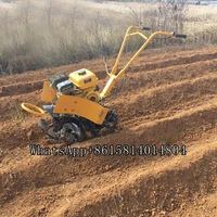 Small multi-function trencherMulti-function weederpetrol 4-drive micro tilleragricultural rotary tillerplowing machine