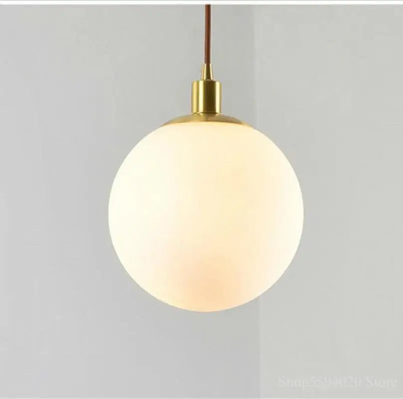 Современный стеклянный шар светодиодные подвесные лампы для спальни гостиной