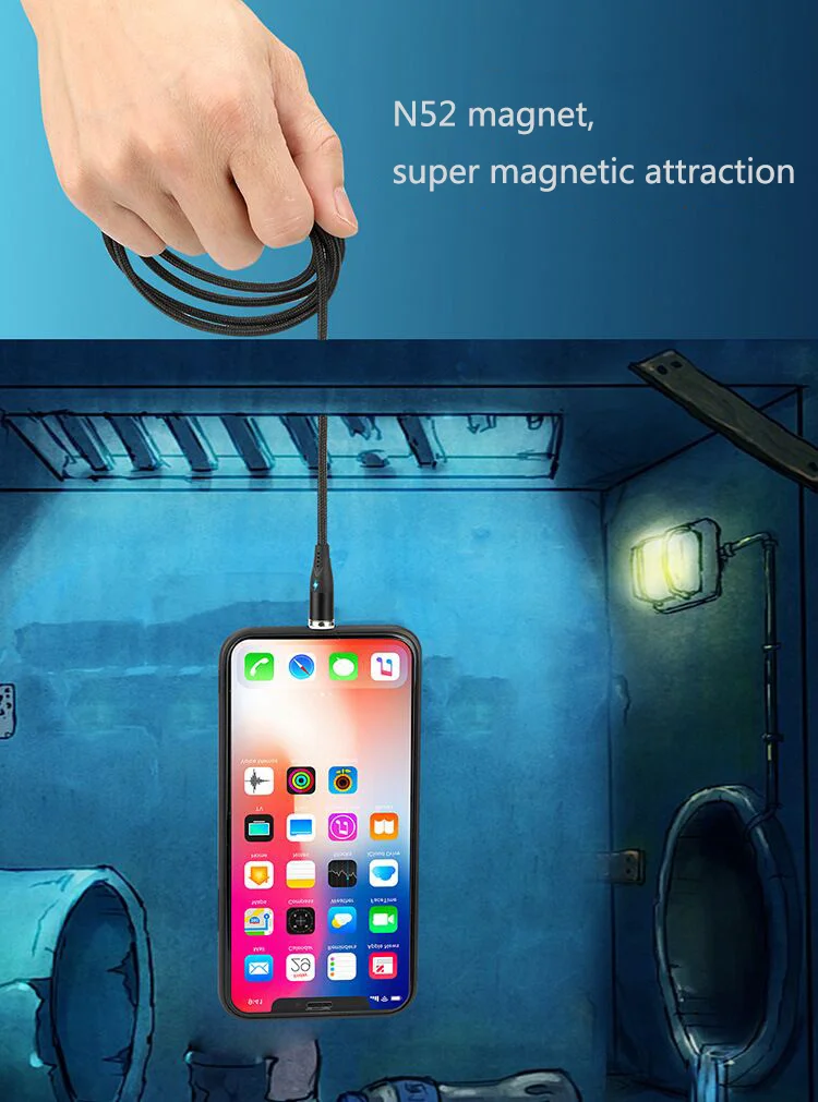Магнитный кабель 3A Micro usb type C, супер быстрая зарядка и синхронизация данных, магнитное зарядное устройство usb type-C для iPhone XS, samsung, LG