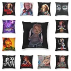 Забавная детская квадратная подушка в скандинавском стиле Чаки, чехол для дома, декоративная подушка из фильма ужасы, наволочка для дивана