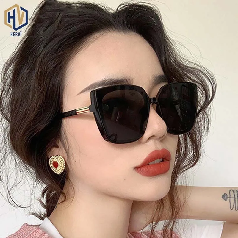 

HERVI кошачий глаз дизайнерские солнцезащитные очки для женщин 2019 высококачественные Ретро Солнцезащитные очки женские/мужские квадратные о...