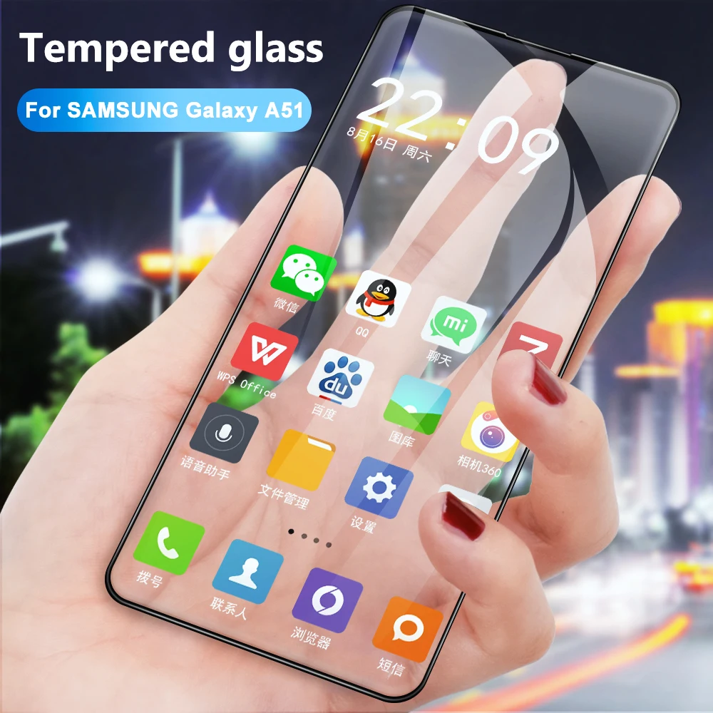 10PCSProtective Glass on the For Samsung Galaxy A51 A21S Screen Protector Glass Film For Samsung Galaxy M11 M21 M31