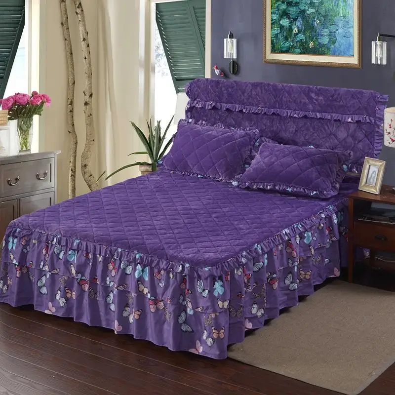 Кроватная юбка в Корейском стиле комплект постельного белья покрывала