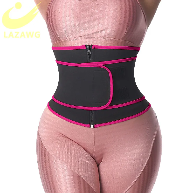 

LAZAWG спереди застежка-молния, крючки, станок и твердого тела Корректирующее белье из неопрена Горячая Пот талии тренер корсет формирователь ...