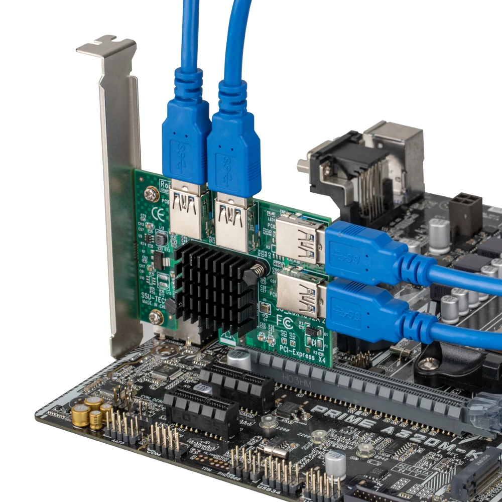 RGeek от 1 до 4 PCIE Райзер усилитель PCI-E 1x 16x райзеры 010 адаптер карты слот PCI Express порт