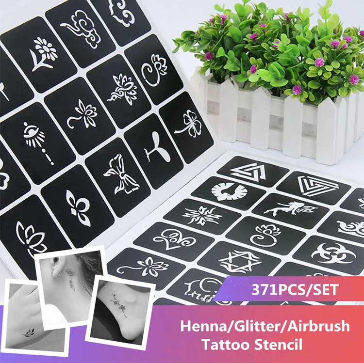 Двухслойные многоразовые трафареты из хны 371 дизайна с буквами волк Дракон