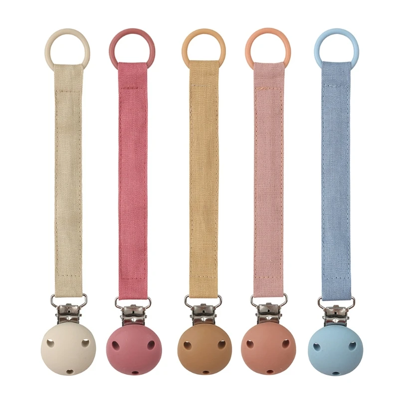Newborn Pacifier Clip Chain BPA-free Silicone Soother Clip Chain Dummy Nipple Holder Strap Baby Relief Pain Teething Toys Shower