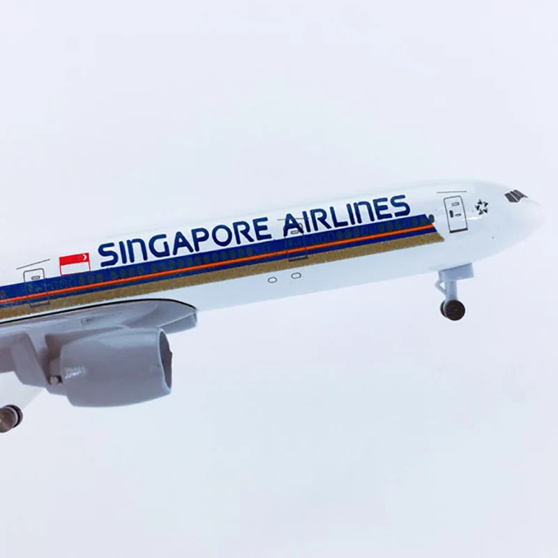 

18 см 1:400 воздушный Singapore B777 литья под давлением модель самолета с база посадки Шестерни сплава модели самолетов для Коллекционная Дисплей игрушка