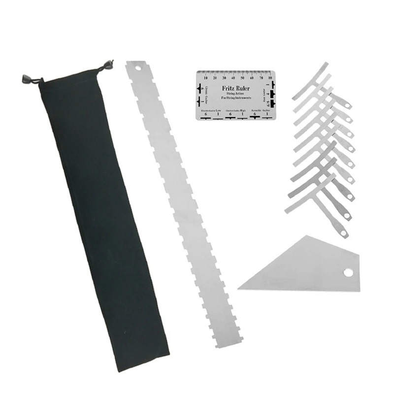 

Guitar Luthier Tools Neck Notched Straight Edge Guitar Radius Gauge String Action Gauge Ruler Fretboard Fret Tools