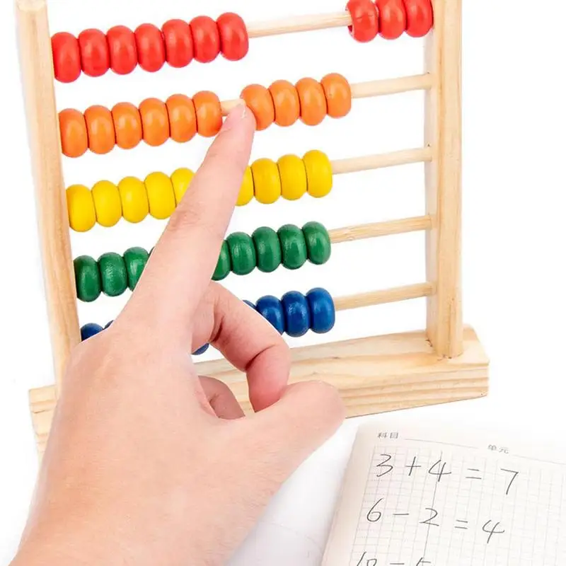 

Wooden Abacus Calculation Frame Children Early Math Learning Educational Toy Montessori Five Gear Counter Calculation Abacus Toy