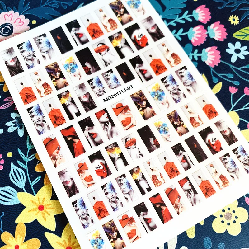 

Newest fashion nail sticker 3d nail art sticker nail decal stamping export japan designs rhinestones