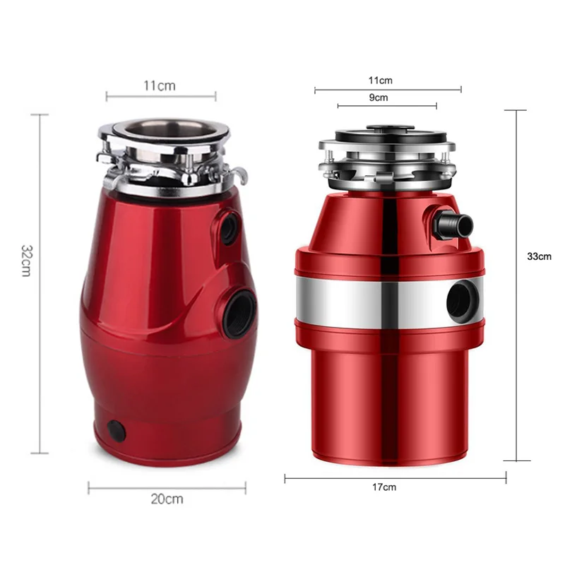 

Household Food Waste Disposal Grinder Crusher Garbage Disposer Stainless Steel German Technology 370W Kitchen Appliances