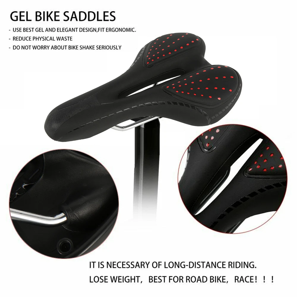 Велосипедное седло амортизирующее полое велосипедное противоскользящее ПУ