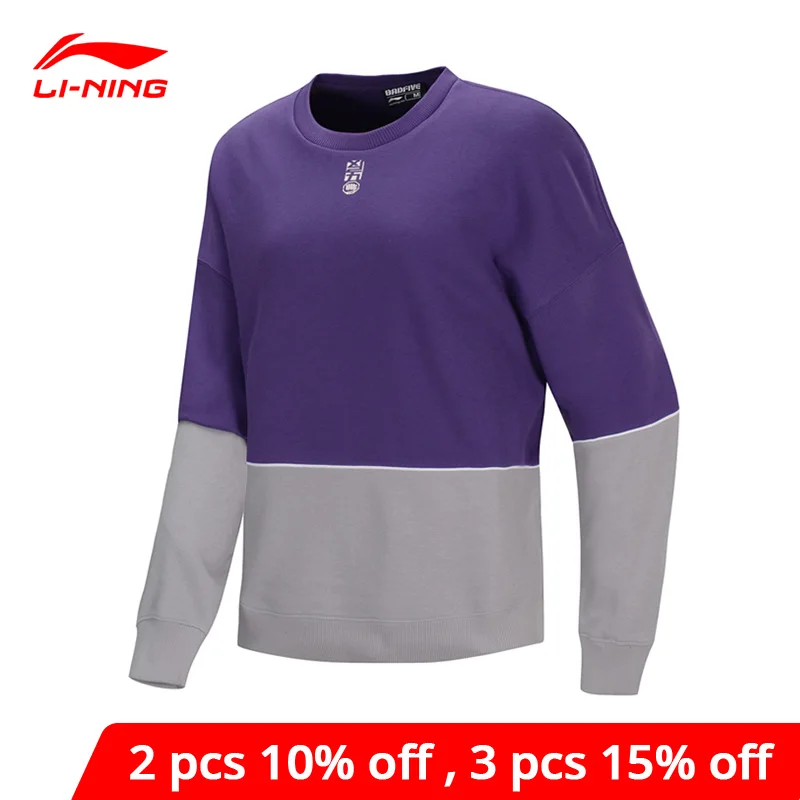 Женская баскетбольная Толстовка Li Ning Свободный теплый свитер с подкладкой из