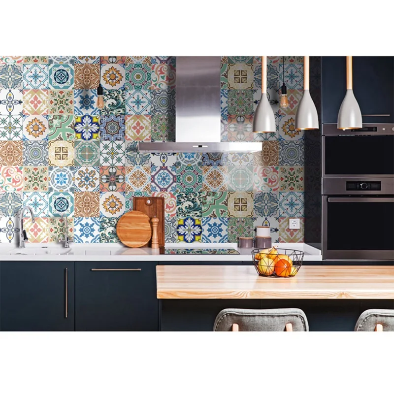 5 шт. Нескользящие 3D наклейки в богемном стиле настенные для ванной комнаты