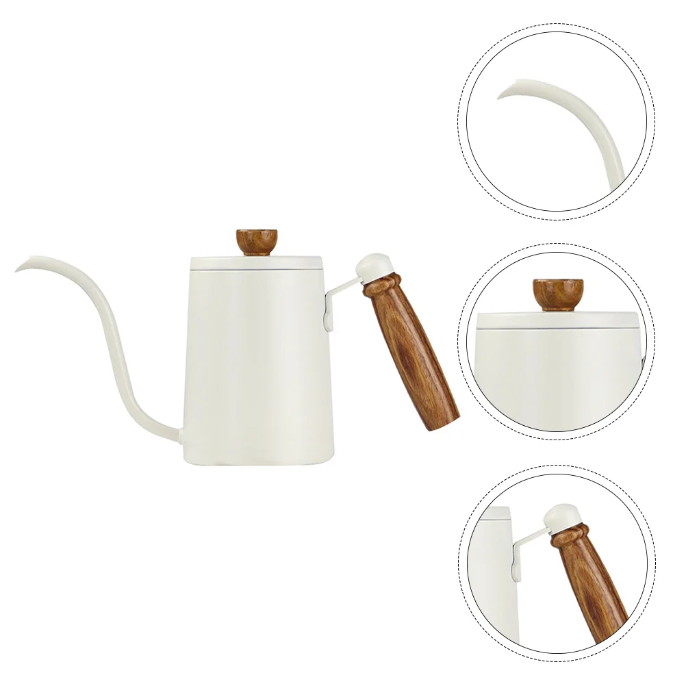 

Home Long Mouth Kettle 600ML Tea Pot Stainless Steel Hand Brewing Coffee Pot
