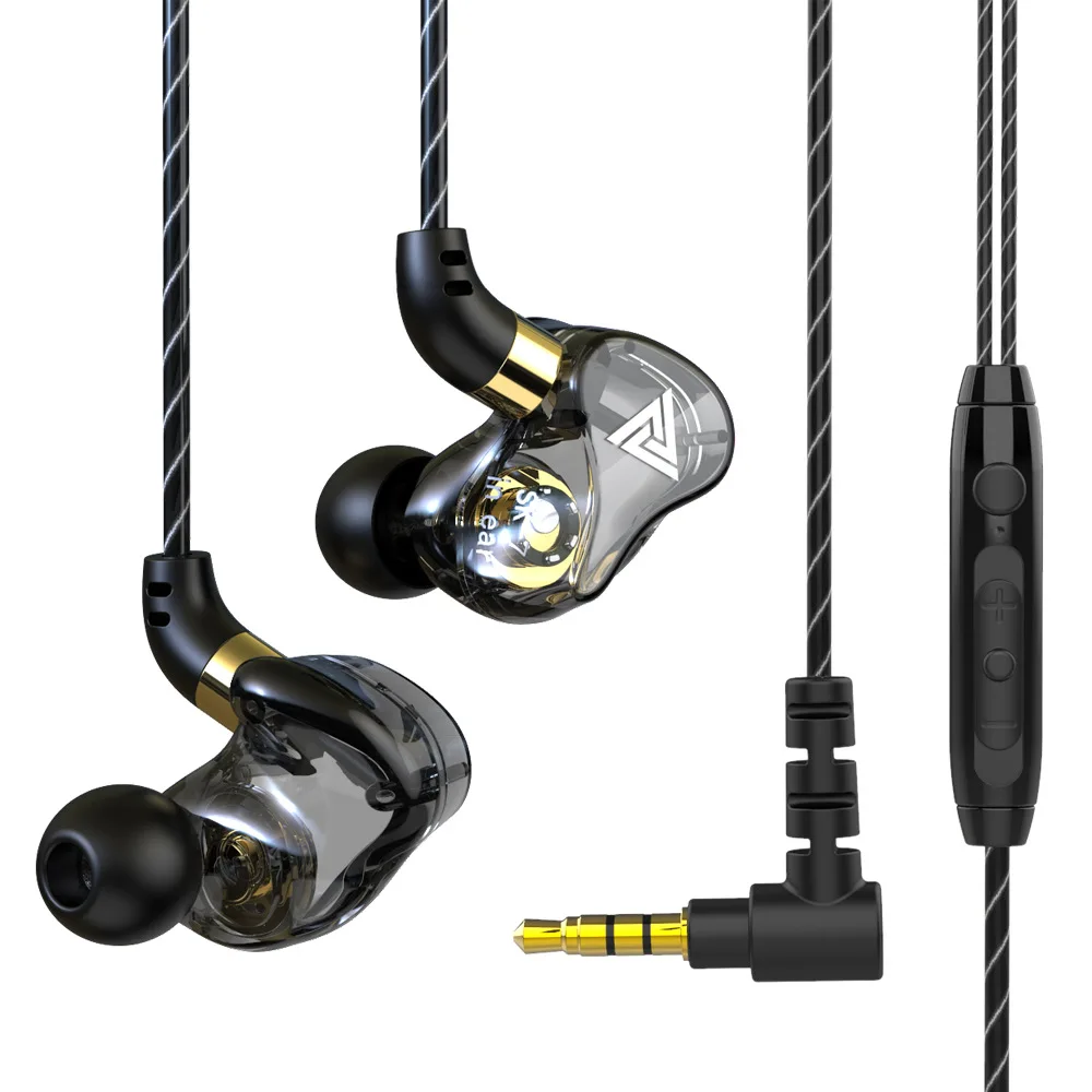 Спортивные наушники QKZ SK7 проводные стереонаушники с медным драйвером Hi-Fi